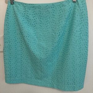 Vintage LL Bean Cotton Eyelet Skirt with Lining Size 12